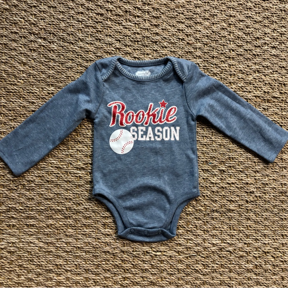 MUD PIE | Rookie Baseball Onesie 0-6 Months